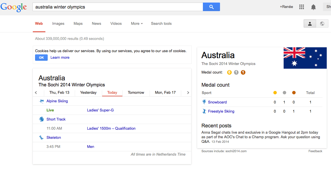 Australia Google Olympic Games