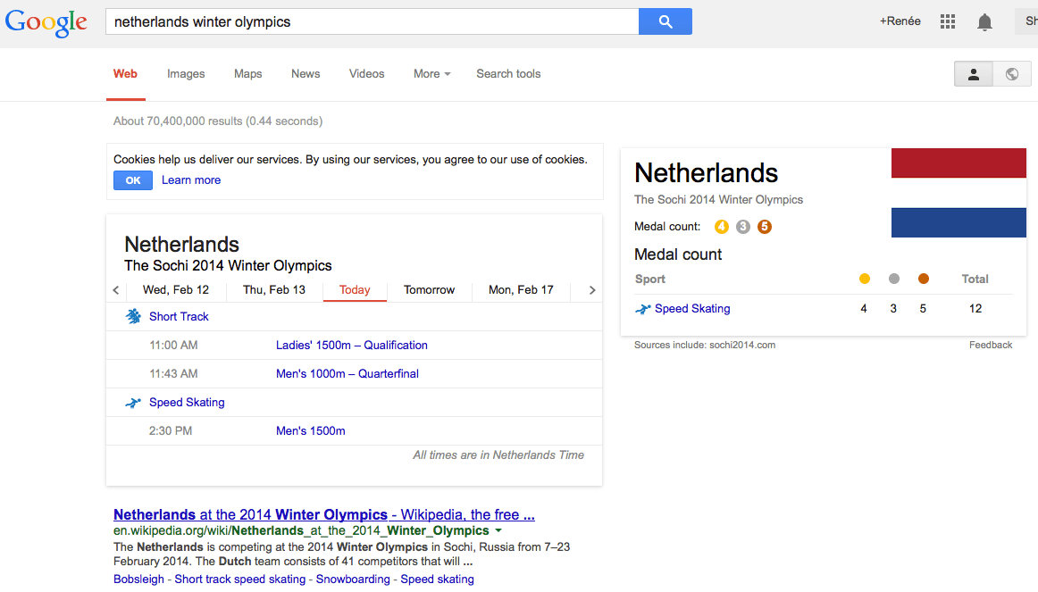 Google The Netherlands Olympics